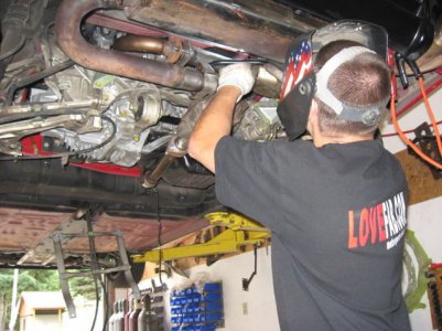 Tack welding new exhaust.jpg